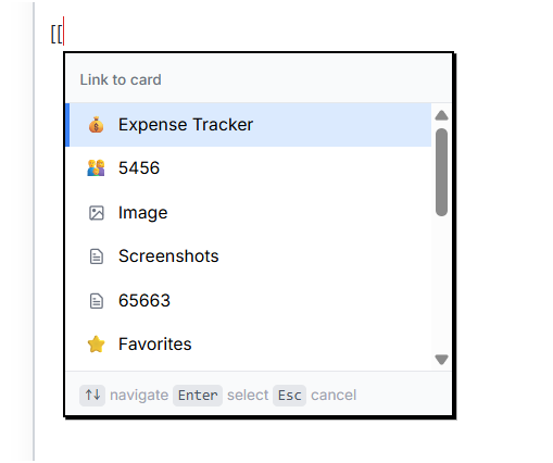 Add links to any other card